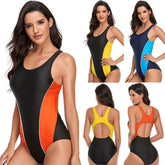 European And American Siamese Plus Size Swimsuit Women's Conservative Student Swimsuit Covering Belly Slimming Triangle - kinko